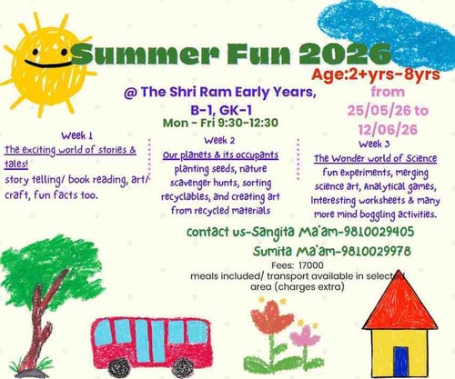The Shri Ram Early Years-Summer Fun 2026
