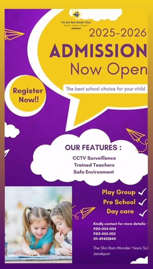 The Shri Ram Wonder Years  -  Admissions Open ( Janakpuri  )