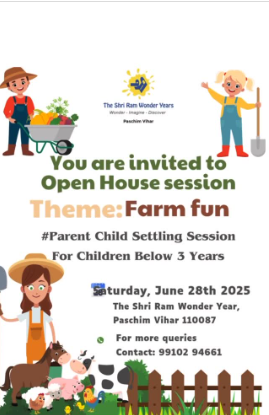 The Shri Ram Wonder Years  -  Farm Fun Parents Child Session