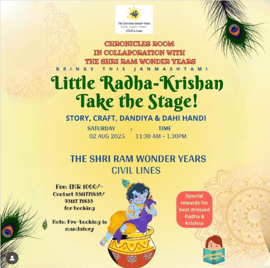 The Shri Ram Wonder Years  -  Janmashtami Celebration For Kids