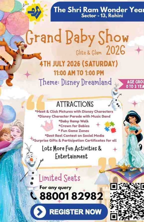 The Shri Ram Wonder Years-Grand Baby Show 2026 (Sector 13 Rohini)