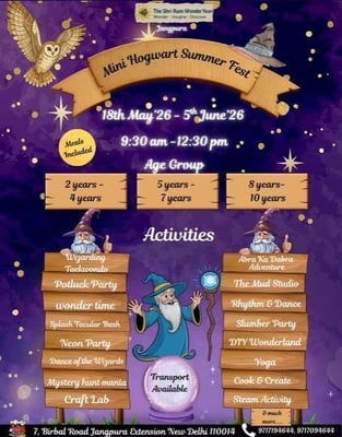 The Shri Ram Wonder Years-Mini Hogwarts Summer Fest (Jangpura)