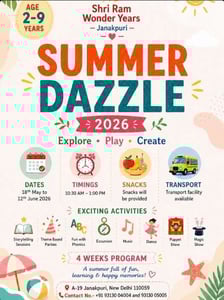 The Shri Ram Wonder Years-Summer Dazzle 2026 (Janakpuri)