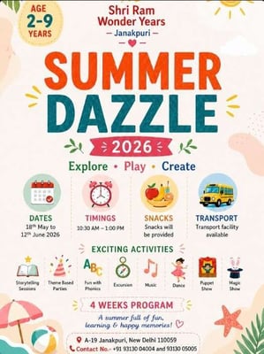 The Shri Ram Wonder Years-Summer Dazzle 2026 (Janakpuri)