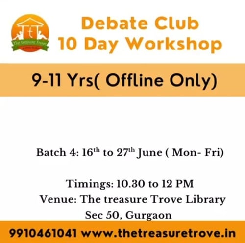 The Treasure Trove  -  Debate Club Workshop For kids
