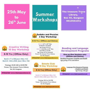 The Treasure Trove-Online Summer Workshops for Kids