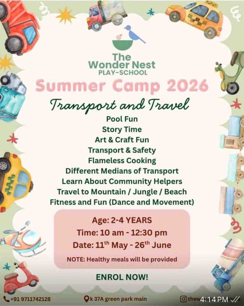 The Wonder Nest Play School-Summer Camp for Kids 2026