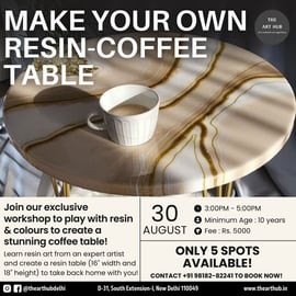 The Art Hub-Make your own Resin Coffee Table workshop