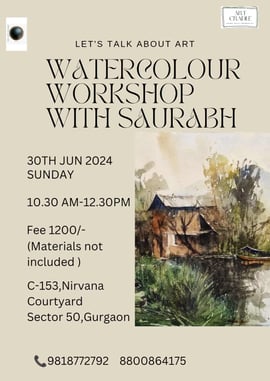 The Art Lounge-Watercolour workshop with saurabh