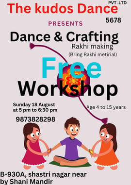 The Kudos Dance-Dance & Craft free workshop rakhi making for kids