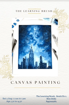 The Learning Brush-Canvas Painting workshop for kids