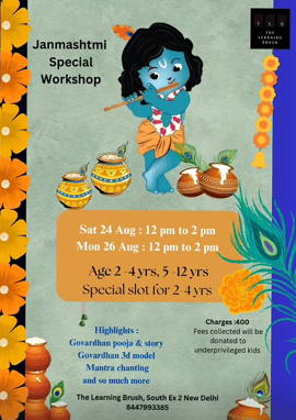 The Learning Brush-Janmashtami Special workshop for kids