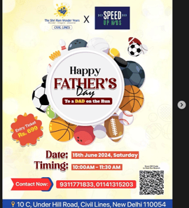 The Shri Ram Wonder Years-Sports Workshop On Fathers Day