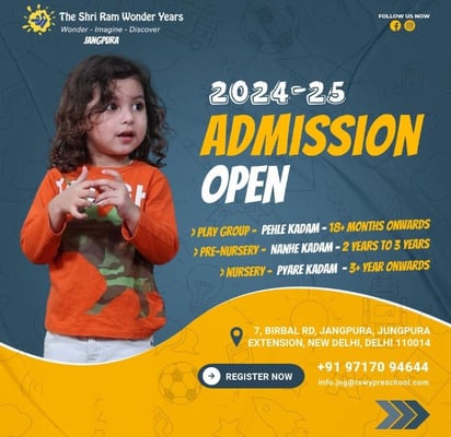  The Shri Ram Wonder Years-Admission Open 2024-2025