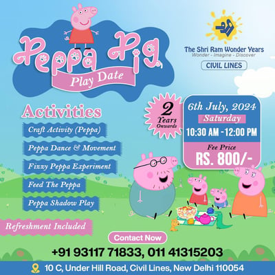 The Shri Ram Wonder Years And Kids Hive-Peppa Pig Play date
