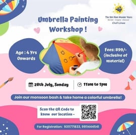 The Shri Ram Wonder Years & Kids hive-Umbrella Painting workshop