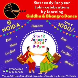 Thirkan Dance Academy-Lohri celebrations by learning Giddha & Bhangra Dance