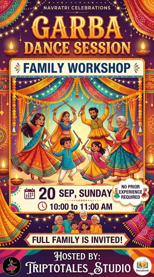 Triptotales Storytelling Centre-Garba Dance Family Workshop