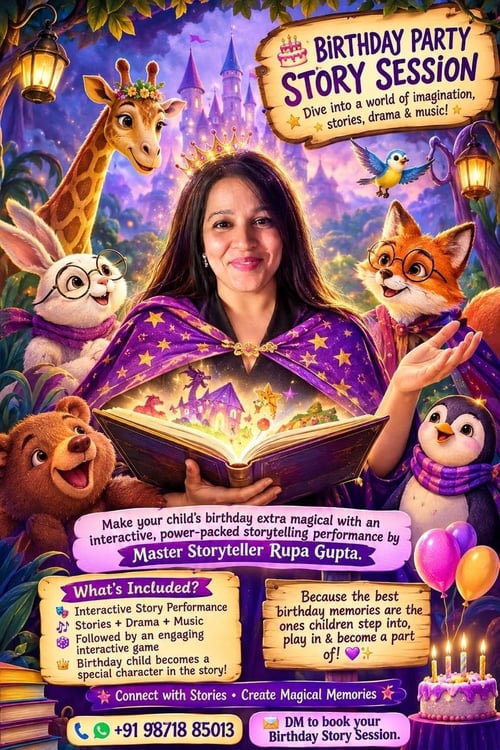 Triptotales Storytelling Centre-Magical Birthday Story Session for Kids