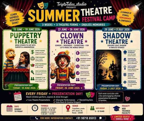 Triptotales Storytelling Centre-Summer Theatre Festival Camp 2026