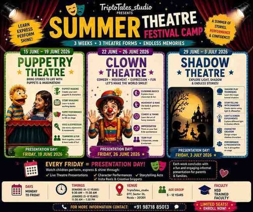 Triptotales Storytelling Centre-Summer Theatre Festival Camp 2026