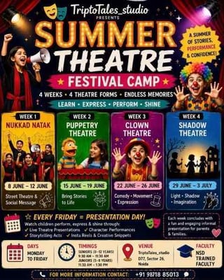 Triptotales Storytelling Centre-Summer Theatre Festival Camp
