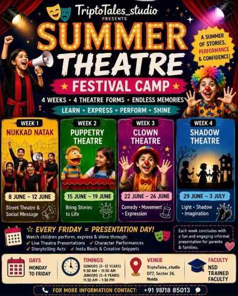 Triptotales Storytelling Centre-Summer Theatre Festival Camp