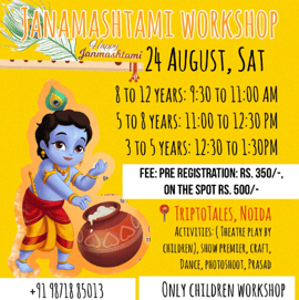 Triptotales Storytelling Centre-Janmashtami workshop for kids