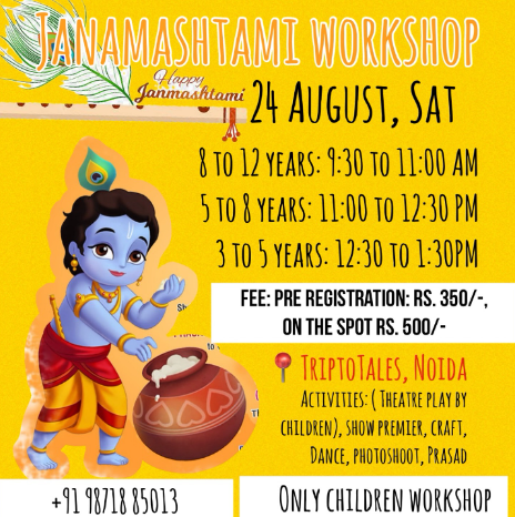 Triptotales Storytelling Centre-Janmashtami workshop for kids