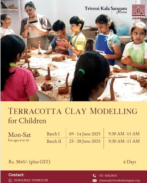 Triveni Kala Sangam  -  Terracotta Clay Moulding Workshop For Kids