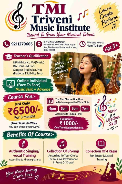 Triveni Music Institute-Online Music and Vocal Training Classes