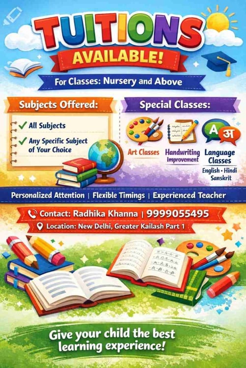 Tution Classes By Radhika Khanna-Tuition Classes for Kids
