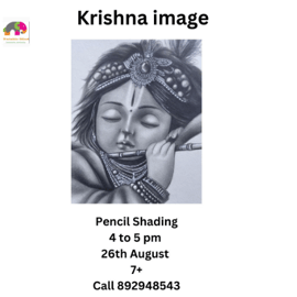 Twinkle Mind-Krishna image pencil shading for kids