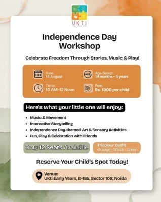 UKTI Early Years-Independence Day Workshop for Toddlers (Noida)