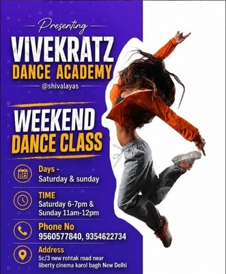 VIVEKRATZ DANCE ACADEMY-Weekend Dance Classes