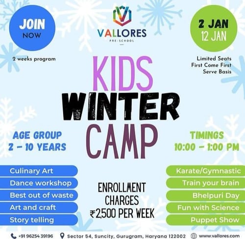 Vallores Pre School-Kids Winter camp