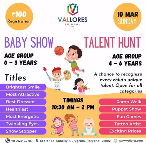 Vallores Pre School-Baby show & Talent Hunt