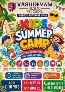 Vasudevam global pre school-Summer Camp 2026