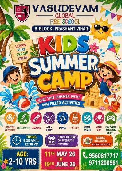 Vasudevam global pre school-Summer Camp 2026