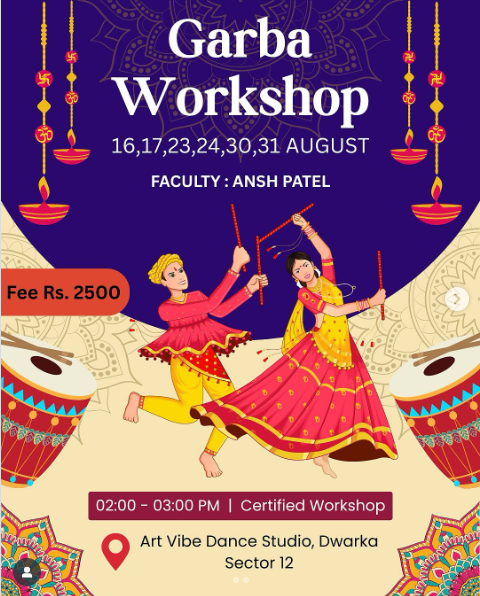 Art Vibe Dance Studio  -  Kids Garba Workshop For 2025
