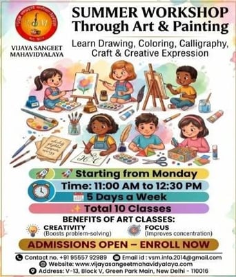 Vijaya sangeet mahavidyalaya-Creative Summer Art and Painting Workshop