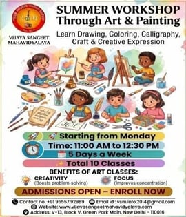 Vijaya sangeet mahavidyalaya-Creative Summer Art and Painting Workshop