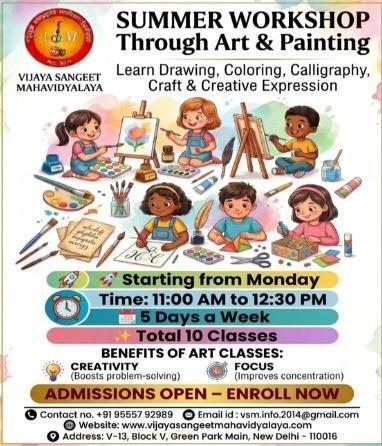 Vijaya sangeet mahavidyalaya-Creative Summer Art and Painting Workshop