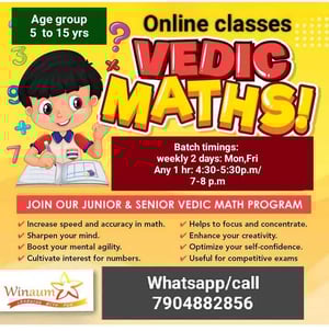 WINAUM MAPLE MATHS  -  JUNIOR & SENIOR VEDIC MATH PROGRAM