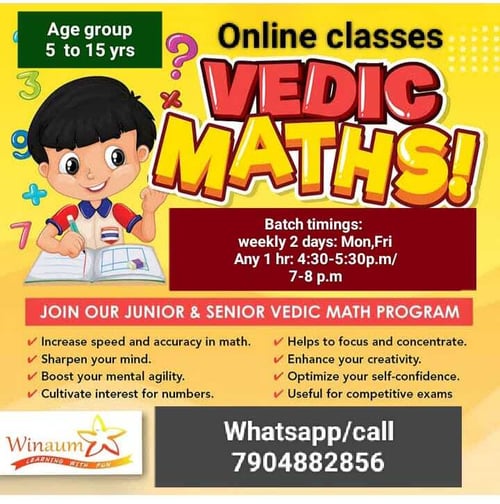 WINAUM MAPLE MATHS  -  JUNIOR & SENIOR VEDIC MATH PROGRAM