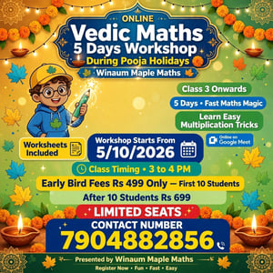 WINAUM MAPLE MATHS-Online Vedic Maths Workshop for Kids