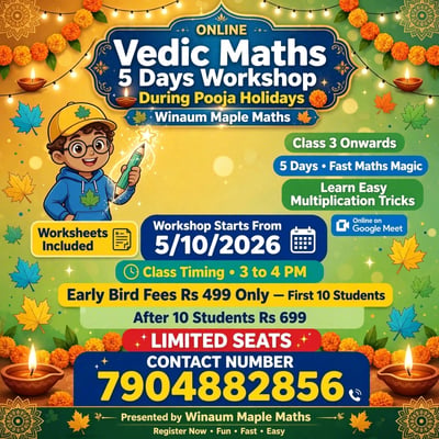 WINAUM MAPLE MATHS-Online Vedic Maths Workshop for Kids