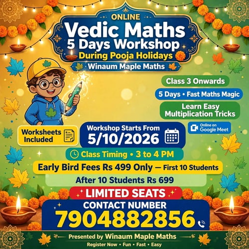 WINAUM MAPLE MATHS-Online Vedic Maths Workshop for Kids