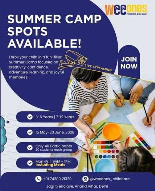 Weeones Play School-Summer Camp 2026