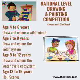 The Star Kids:NATIONAL LEVEL DRAWING & PAINTING COMPETITION for kids(Online)